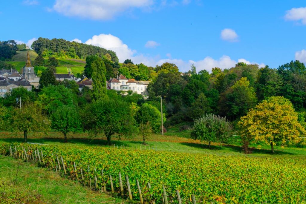 Landschaft in Cote d'Or, Burgund